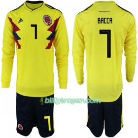 Billige Fotballdrakter Colombia Bacca 7 Barn VM 2018 Hjemmedraktsett Langermet